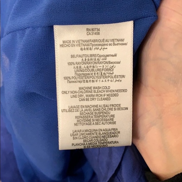 💕HP💕BCBGeneration blouson tie romper lapis - Picture 9 of 10